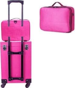 VDD Visagie Make Up Koffer - Make Up Cosmetica Tas - Beauty Case - Reiskoffer - Groot 41 X 31 X 14 Cm -GlowBelle Verkoopwinkel 1029x1200 7