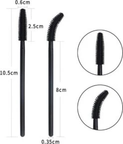 Lashes & More – 50 Stuks Siliconen WimperBorsteltjes – Zwart - Mascara Borsteltjes - Mascara Borstel - Wimper Borstel - Siliconen Wimperborstel - Wimperborstel Voor Wimper Extensions - Siliconen Wenkbrauwborstel -Siliconen Top - Wenkbrauw Kwast -GlowBelle Verkoopwinkel 1029x1200 8