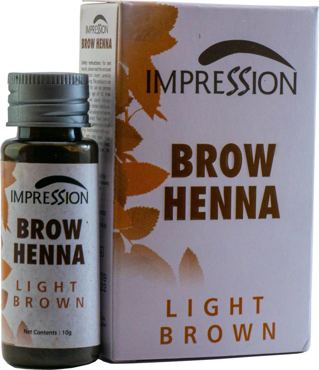 Impression Henna Wenkbrauwverf | Lichtbruin | Light Brown | Brun Clair | Brow Henna | Goed Voor Meer Dan 20 Behandelingen 1 Impression Henna Wenkbrauwverf | Lichtbruin | Light Brown | Brun Clair | Brow Henna | Goed Voor Meer Dan 20 Behandelingen