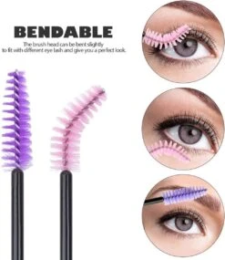 Vardaan Wegwerp Wimper & Wenkbrauw Borstels - Mascara Borsteltjes - Paarse & Roze Borsteltjes Voor Makeup - Mascara Borstel - 50 Stuks -GlowBelle Verkoopwinkel 1039x1200 7