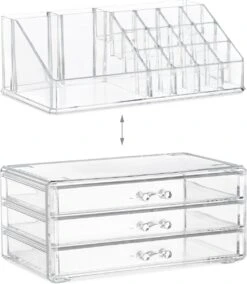 Relaxdays Make-up Organizer Klein - Stapelbaar - Sieradendoosje - Cosmetica - Opbergbox - Doorzichtig 33 Relaxdays Make-up Organizer Klein - Stapelbaar - Sieradendoosje - Cosmetica - Opbergbox - Doorzichtig -GlowBelle Verkoopwinkel 1044x1200 3