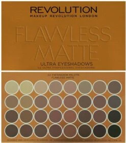 Makeup Revolution Flawless Matte - Ultra Eyeshadows - Oogschaduw Palette - 32 Kleuren