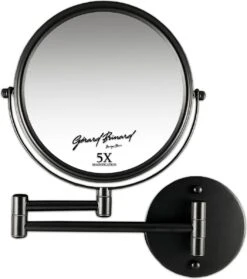 Make-up Wandspiegel Knikarm Mat Zwart - 5x Vergroting 20cmØ -GlowBelle Verkoopwinkel 1061x1200