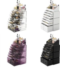 Make-up Cosmetische Organizer Opbergladen Display Dozen Case Met Laden (12D, Transparant) -GlowBelle Verkoopwinkel 1087x1200 3