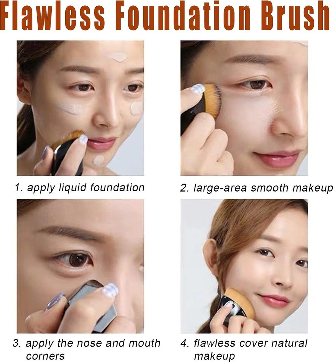 Garpex® Blush Foundation Brush - Make Up Borstel - Powder Brush - Make-up Kwast - Magic Face Brush - Concealer 4 Garpex® Blush Foundation Brush - Make Up Borstel - Powder Brush - Make-up Kwast - Magic Face Brush - Concealer - Afbeelding 4