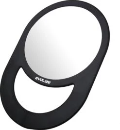 Evolize Onbreekbare Spiegel Met Handvat - Ø 16,5 Cm - Ophangbaar - Rond - Handspiegel - Kappersspiegel - Reisspiegel - Make Up - Afmeting: 28 X 19 Cm - Zwart -GlowBelle Verkoopwinkel 1107x1200 7