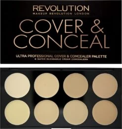 Makeup Revolution Cover & Conceal Cream Palette - Light -GlowBelle Verkoopwinkel 1131x1200