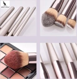 San Vitale® - Luxe Professionele Make Up Kwasten Set - Make Up Brush - Vegan Penselen - Inclusief Pouch - Make Up Pouch Met 10-delig Penselen Set - Champagne/goud -GlowBelle Verkoopwinkel 1157x1200 3