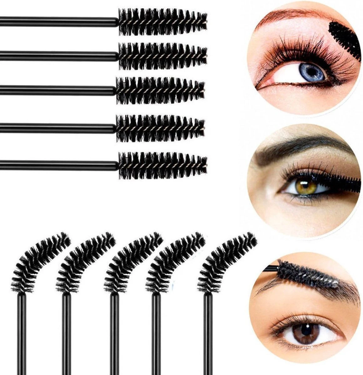 Knaak Wegwerp Wimper En Wenkbrauw Borsteltjes - Eyelash Extensions Brushes - 50 Stuks - Zwart 5 Knaak Wegwerp Wimper En Wenkbrauw Borsteltjes - Eyelash Extensions Brushes - 50 Stuks - Zwart - Afbeelding 5