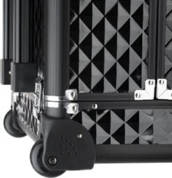 Dreamble Make-up Koffer - Make-up Trolley - Zwart - Rijdbaar - Met Wieltjes - Compact - 8 Vakken - Met Slot - 2 Sleutels -GlowBelle Verkoopwinkel 1161x1200 7