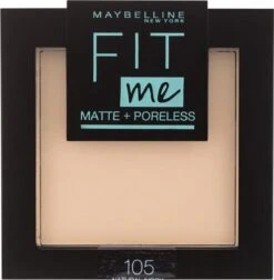 Maybelline Fit Me Matte & Poreless - 105 Natural - Gezichtspoeder -GlowBelle Verkoopwinkel 1174x1200 3