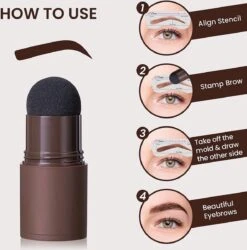 EverToys Wenkbrauw Stempel - Plus Poeder - Eye Brow Stamp - Kit - Trimmer - Potlood - Lash Lift - Stick - Potlood - Set - Bruin -GlowBelle Verkoopwinkel 1187x1200 10