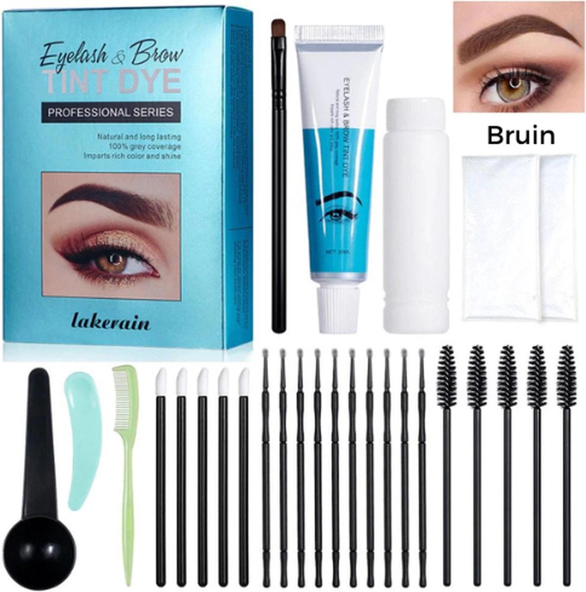 2 In 1 - Henna Wenkbrauwverf En Wimperverf - Bruin - Henna Brows - DIY Henna Brows Kit - Starterspakket Met Vele Extra's - 30 Ml 1 2 In 1 - Henna Wenkbrauwverf En Wimperverf - Bruin - Henna Brows - DIY Henna Brows Kit - Starterspakket Met Vele Extra's - 30 Ml