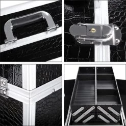 A.T. Shop Cosmeticakoffer, Make-up Koffer, Beauty Case, Bewaren Van Make-up, Nagellak. Zwart -GlowBelle Verkoopwinkel 1196x1200 24