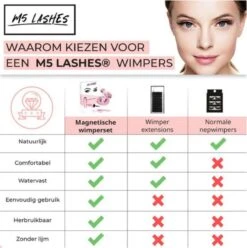Nepwimers Zonder Lijm | Magnetische Wimpers | Eyeliners | Diamond Wimpers | Pincet | Wimperset | Model Diamond | Fake Lashes | M5 Lashes Diamond Set | Herbruikbare Wimpers | 3D Wimpers | Kit | Waterbestendig | Natuurlijke Wimpers | Waterproof -GlowBelle Verkoopwinkel 1197x1200 24