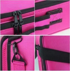 Cosmetica Koffer - Make-up Koffer Met Verstelbare Vakken - Visagie En Nagelstyliste Beauty Koffer - 35x25x11CM - Roze -GlowBelle Verkoopwinkel 1197x1200 39