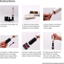 Lashes & More - GLUE SHAKER - Lijmschudder - Inkt Mixen - GLUE MIXER - Voor Het Goed Mengen Van Wimperlijm Nagellak Pigment Of Tattoo Inkt - Met Ventilator -GlowBelle Verkoopwinkel 1198x1200 42