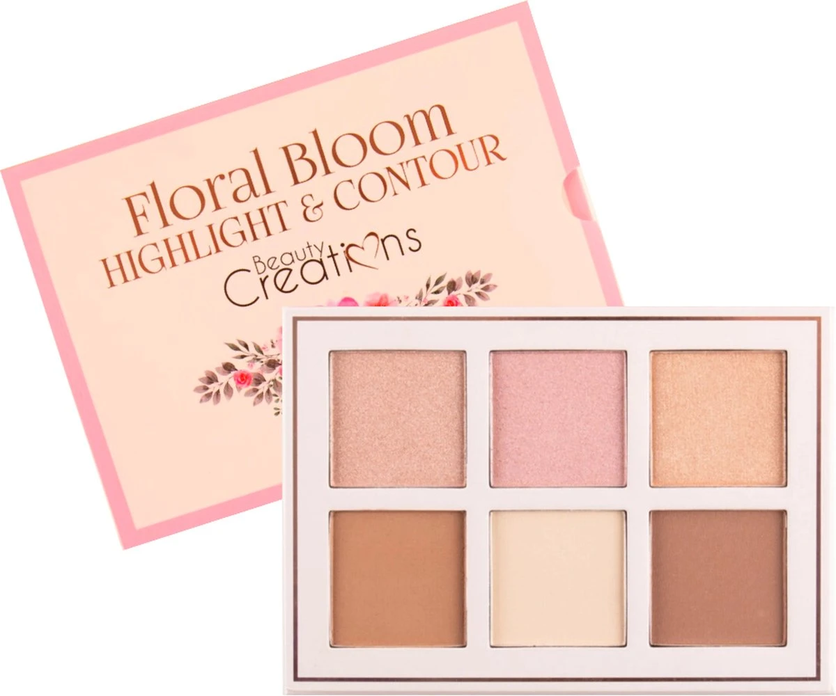 Beauty Creations Floral Bloom Highlight & Contour Palette 1 Beauty Creations Floral Bloom Highlight & Contour Palette
