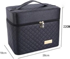 Confibel Make Up Koffer - Uitklapbaar - 5 Opbergbakken - Met Spiegel - Zwart 25 Confibel Make Up Koffer - Uitklapbaar - 5 Opbergbakken - Met Spiegel - Zwart -GlowBelle Verkoopwinkel 1200x1011 3