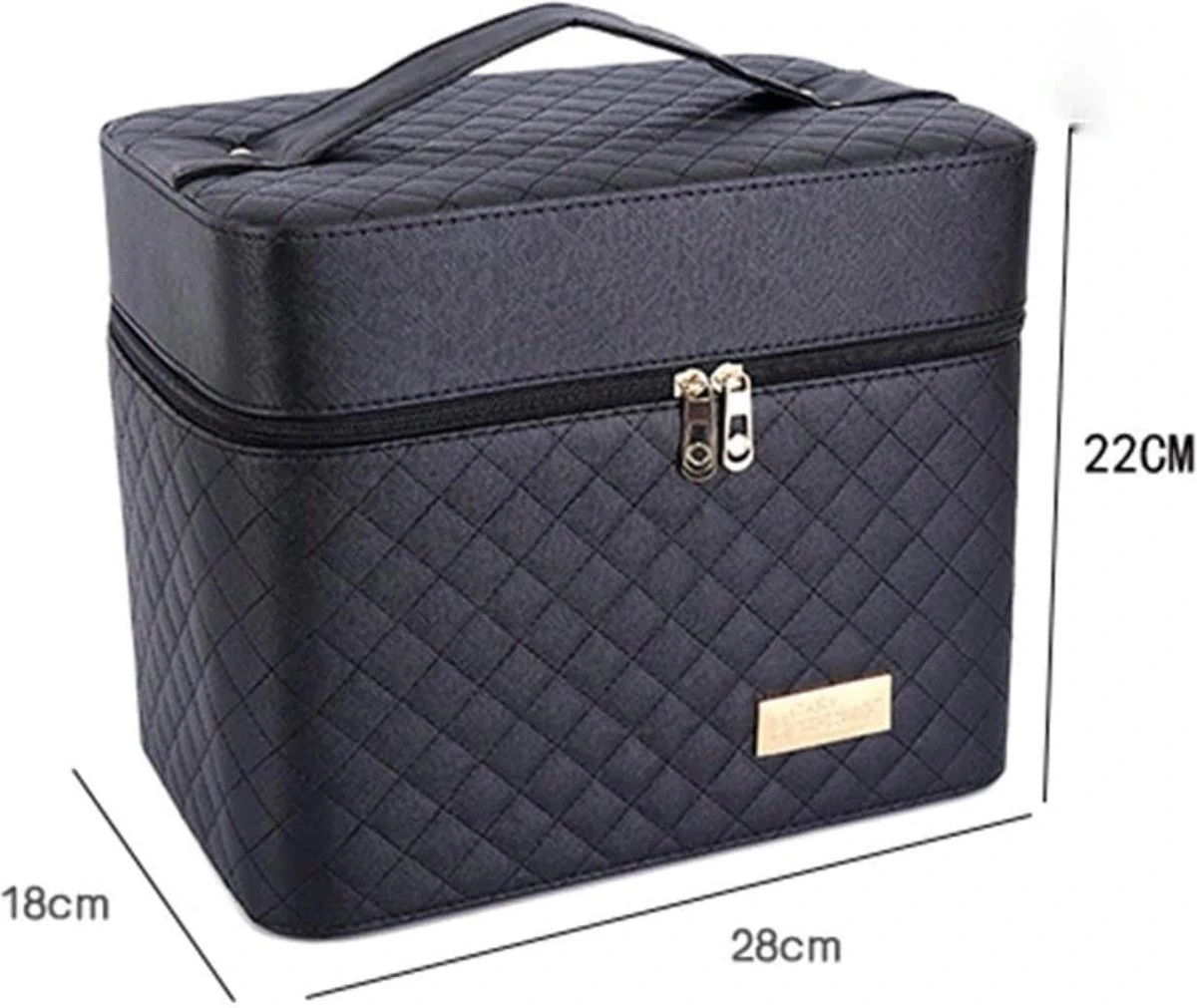 Confibel Make Up Koffer - Uitklapbaar - 5 Opbergbakken - Met Spiegel - Zwart 10 Confibel Make Up Koffer - Uitklapbaar - 5 Opbergbakken - Met Spiegel - Zwart - Afbeelding 10