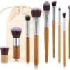 Evvie Make-up Kwasten Set, 11-delig – Bamboe – Basic Collection