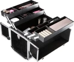 A.T. Shop Cosmeticakoffer, Make-up Koffer, Beauty Case, Bewaren Van Make-up, Nagellak. Zwart -GlowBelle Verkoopwinkel 1200x1016
