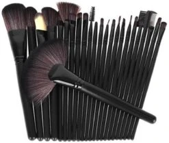 Make-up Kwasten Set - Professionele Kwasten - 24-delig Met Tasje - Cosmetica Kwasten - Zwart - Rheme -GlowBelle Verkoopwinkel 1200x1017 3