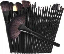 Professionele 24-Delige Make-Up Kwastenset - Cosmetica Visagie Makeup Kwasten Set - Mascara/Oogschaduw/Concealer/Foundation/Blush/Eyeliner/Highlighter/Poederkwast Beauty Brush - Contourkwast Make Up Brushes Borstels Penselen - Met Luxe Opberg Etui -GlowBelle Verkoopwinkel 1200x1022 3