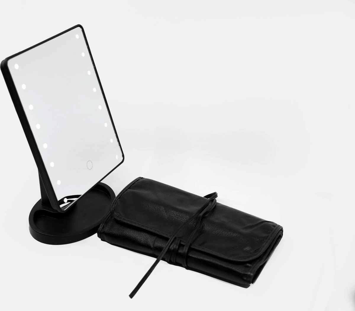 De Ultieme Make-up Ervaring: Cosmetische Spiegel Met 16 LED's En Set Van 24 Professionele Make-up Kwasten - Perfect Voor Een Vlekkeloze En Verlichte Look! Spiegel - Kwasten - Make-up Kwasten - Make-up Spiegel - Verlichting - LED - 2 De Ultieme Make-up Ervaring: Cosmetische Spiegel Met 16 LED's En Set Van 24 Professionele Make-up Kwasten - Perfect Voor Een Vlekkeloze En Verlichte Look! Spiegel - Kwasten - Make-up Kwasten - Make-up Spiegel - Verlichting - LED - - Afbeelding 2