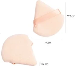 Merkloos Powder Puff Driehoek - Powder Puff - Beauty Blender - Powder Puff Triangle - 5 Stuks - Perzik -GlowBelle Verkoopwinkel 1200x1052 3