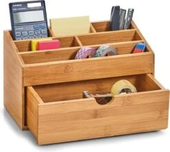 Zeller Present Houten Bureau Organizer - C-04-4-CHout - Sorteervakken & Duurzaam -GlowBelle Verkoopwinkel 1200x1072 2