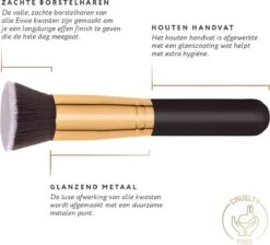 Evvie Set Van 10 Make-up Kwasten Kabuki In Etui Marble - Zwart-Goud -GlowBelle Verkoopwinkel 1200x1090 3