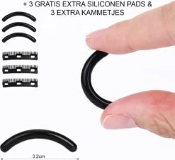 INTER-ESQUE® Wimperkruller - Eyelash Curler + 3x Gratis Extra Siliconen Pad & 3x Extra Kam - Zilver -GlowBelle Verkoopwinkel 1200x1099 2