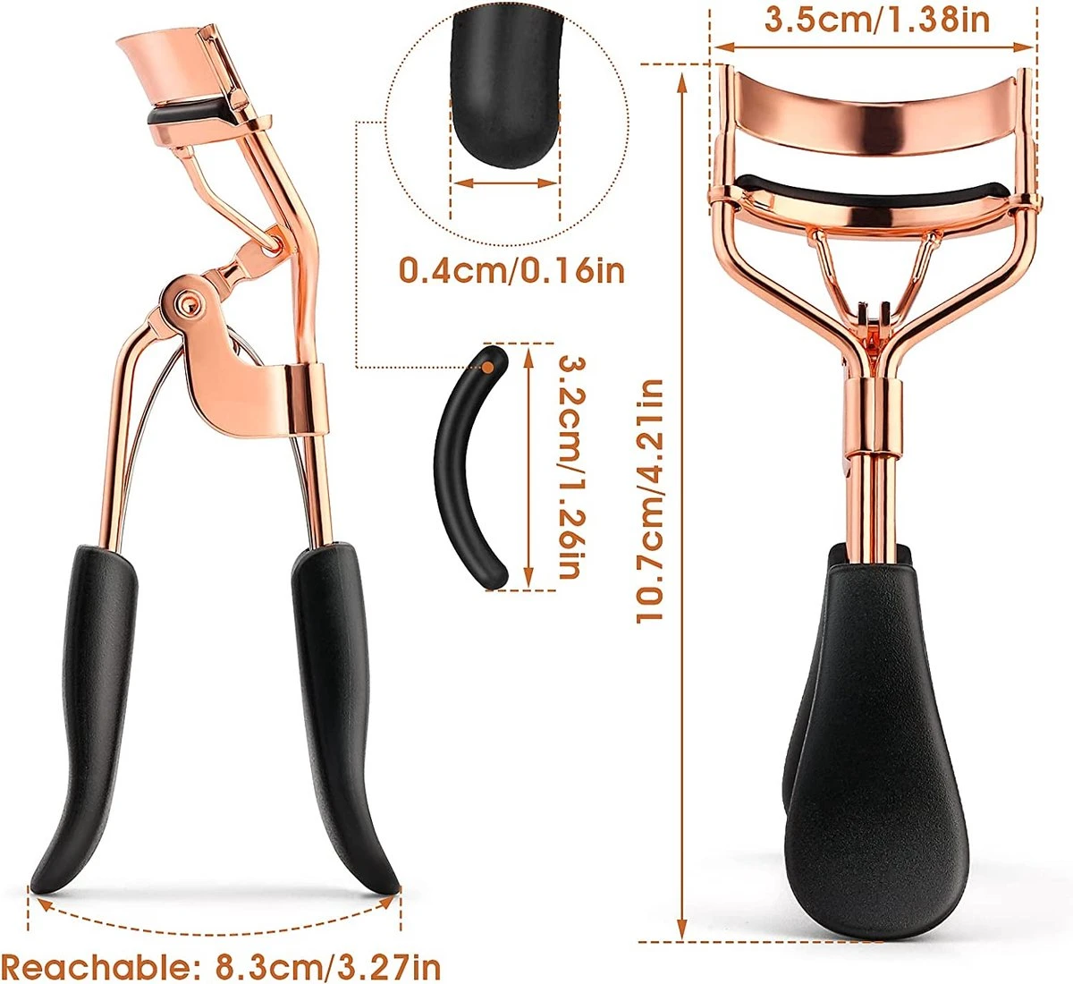 BOTC Professionele Wimperkruller / Wimperkrultang -kleurig - Wimperlifting - Persoonlijke Verzorging - Beauty - Make-up 4 BOTC Professionele Wimperkruller / Wimperkrultang -kleurig - Wimperlifting - Persoonlijke Verzorging - Beauty - Make-up - Afbeelding 4