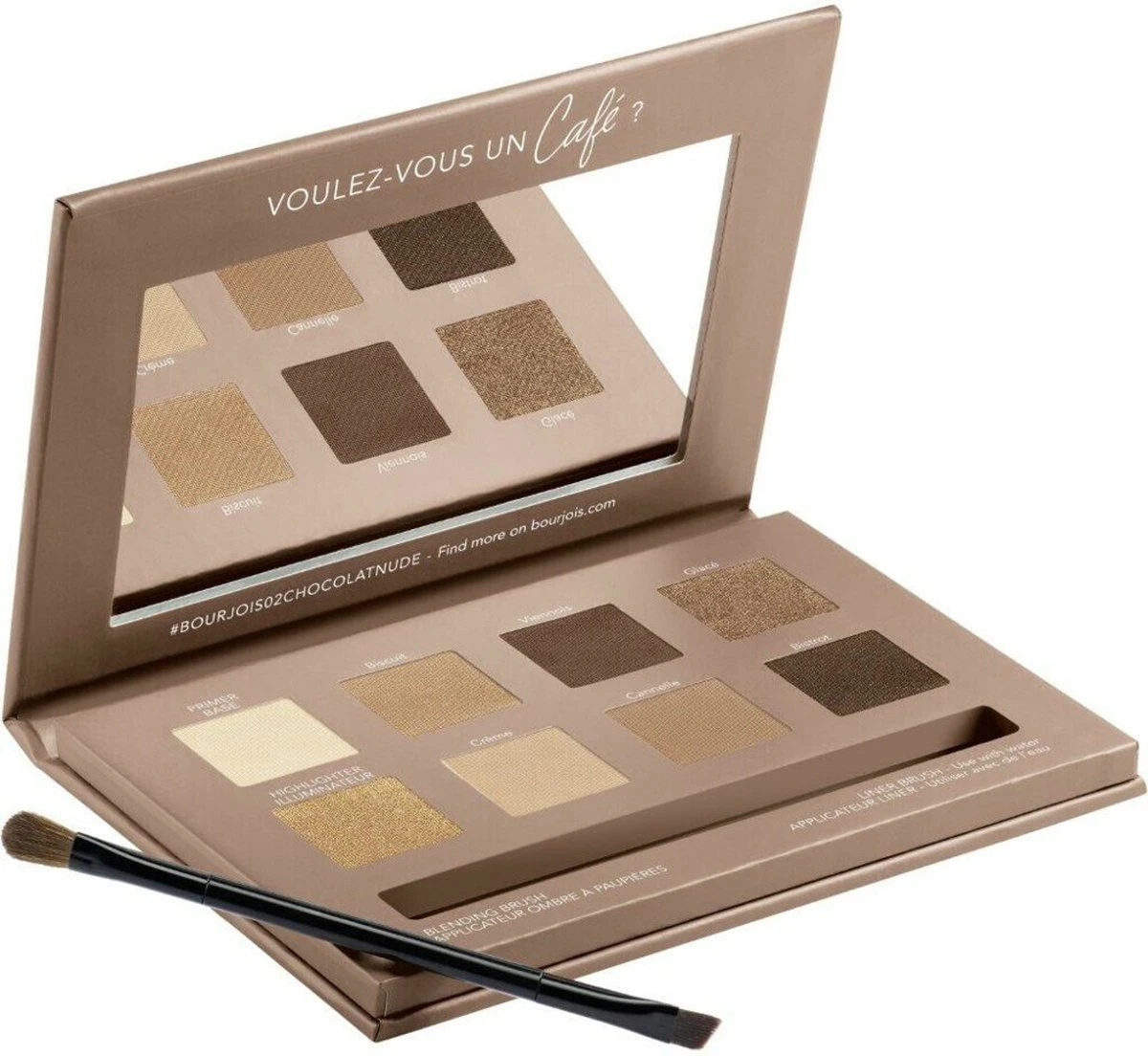 Bourjois Beau Regard Oogschaduw Palette - 02 Rue Du Café 1 Bourjois Beau Regard Oogschaduw Palette - 02 Rue Du Café