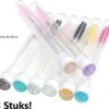 Wimperborstel In Buis - 8 Stuks - 2 In 1 Wimper-mascara Borstel In Herbruikbare Transparante Buis - Houder Voor Wimper Of Mascara Borstel - Lash Brush In Tube