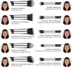 Evvie Set Van 10 Make-up Kwasten Kabuki - Zwart-Zilver 14 Evvie Set Van 10 Make-up Kwasten Kabuki - Zwart-Zilver -GlowBelle Verkoopwinkel 1200x1107 12