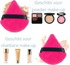 Merkloos Powder Puff - Beauty Blender - Powder Puff Driehoek - 5 Stuks - Hot Pink -GlowBelle Verkoopwinkel 1200x1113 6