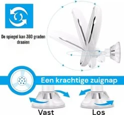 Merkloos Make-Up Spiegel - 5X Vergroting - LED Licht - Make Up Spiegel Met Verlichting - Vergrootspiegel Met Zuignap -GlowBelle Verkoopwinkel 1200x1114 3