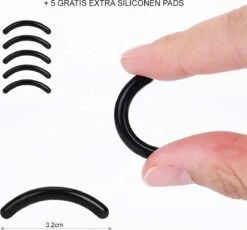 INTER-ESQUE® Wimperkruller - Eyelash Curler + 5x Gratis Extra Siliconen Pad - Zwart -GlowBelle Verkoopwinkel 1200x1117 5
