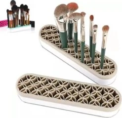 Make Up Organizer - Grijs - Make Up Holder - Kwasten Organizer - Make Up Houder - Nagellak/Lipstick Organizer - Lippenstift Houder - Siliconen -GlowBelle Verkoopwinkel 1200x1161 3