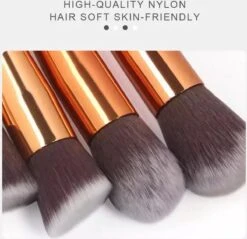 Professionele Make-up Kwasten - Poederkwast- Penseel Kwast- Oogschaduw Kwast - Bronzer Kwast -Foundation Kwast- Kabuki Kwasten- Contouren -make-up Borstels 10-delig -GlowBelle Verkoopwinkel 1200x1161 7