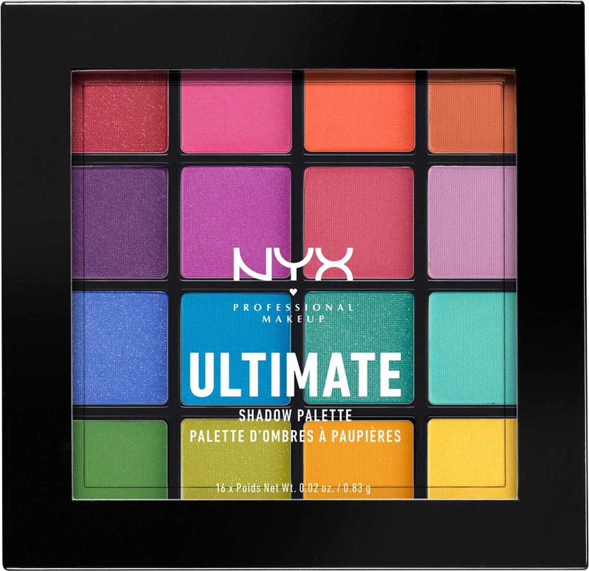 NYX Professional Makeup Ultimate Shadow Palette - Brights USP04 - Oogschaduw Palet 7 NYX Professional Makeup Ultimate Shadow Palette - Brights USP04 - Oogschaduw Palet - Afbeelding 7