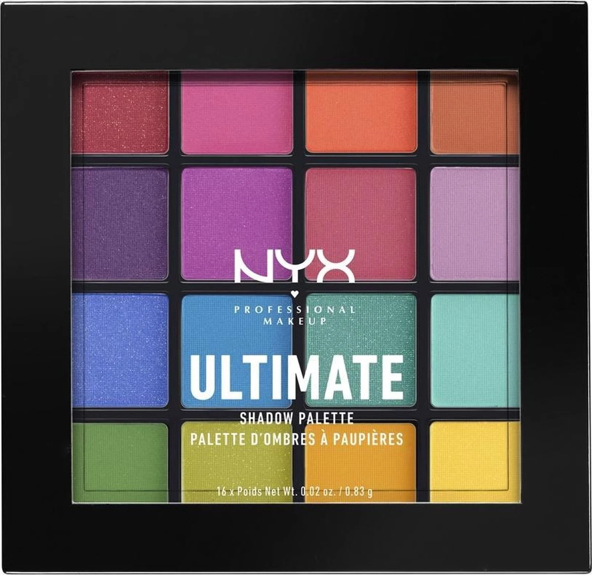NYX Professional Makeup Ultimate Shadow Palette - Brights USP04 - Oogschaduw Palet 1 NYX Professional Makeup Ultimate Shadow Palette - Brights USP04 - Oogschaduw Palet