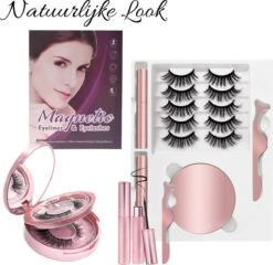 Merkloos Magnetische Wimpers - Natuurlijke Look - Magnetische Nep Wimpers Met 2 Magnetic Eyeliners En Applicator - Valse Wimpers - Magnetic Lashes - Magnetische Wimpers Set - 3D Fake Lashes