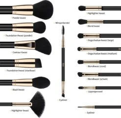 Nolad® - Make Up Kwasten Set - Professionele 15-delige Set - 100% VEGAN -GlowBelle Verkoopwinkel 1200x1168 9
