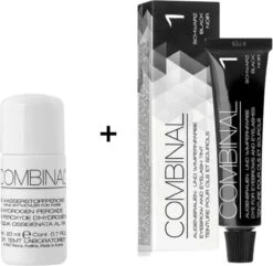 Combinal Wenkbrauw En Wimperverf - Zwart + Combinal Waterstofperoxide 5% - Wimpers - Wenkbrauwen - Wenkbrauwverf - Combideal -GlowBelle Verkoopwinkel 1200x1169 2
