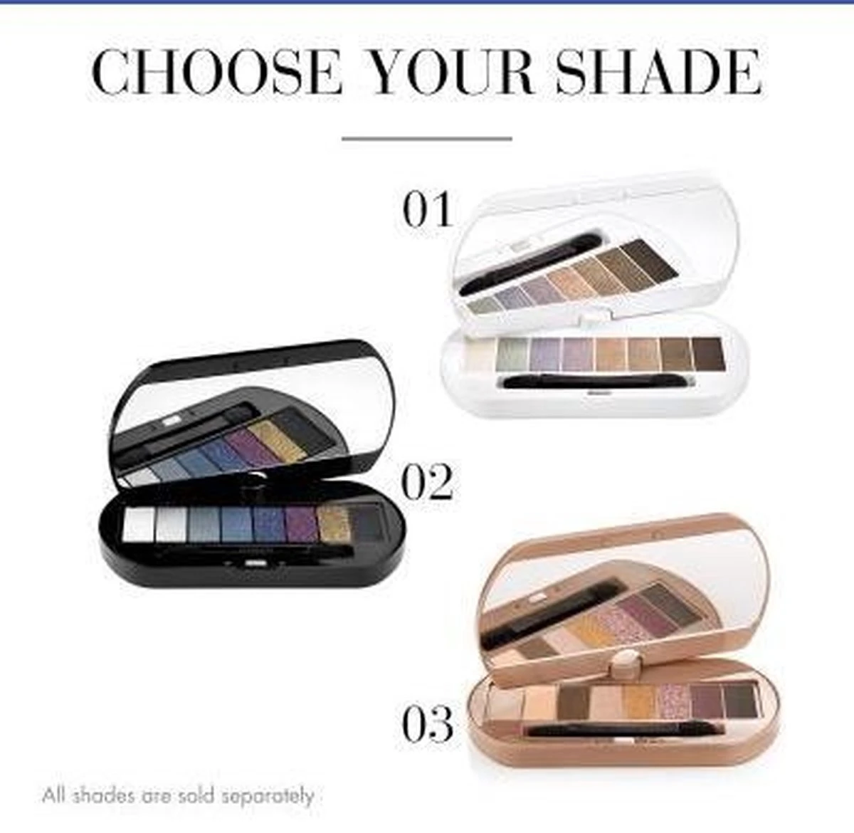 Bourjois Eye Catching Oogschaduw Palette - 3 Eye Catching Nude 17 Bourjois Eye Catching Oogschaduw Palette - 3 Eye Catching Nude - Afbeelding 17