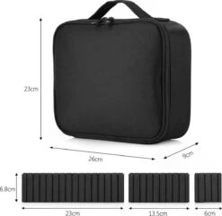 Cosmetica Koffer - Make-up Koffer Met Verstelbare Vakken - Visagie En Nagelstyliste Beauty Koffer - 26x23x9CM -GlowBelle Verkoopwinkel 1200x1171 5