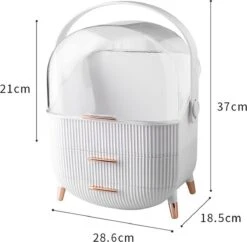 Be-Inspired® Beautycase – Make Up Organizer – Make-up Koffer – Cosmetica Tas – Met Lades – Opberger – Storage Box - Wit -GlowBelle Verkoopwinkel 1200x1177 4